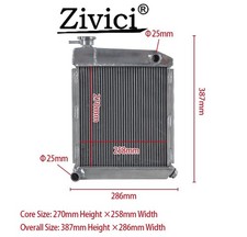 Radiatore alluminio per Austin