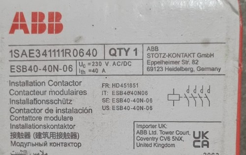 Abb esb40 40n - contattore, 4