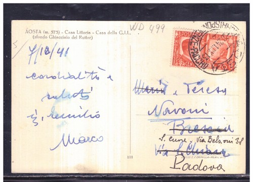 Cartolina regno tariffa - cartolina,