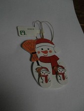 Decorazione per albero di Natale Pupazzo di Neve 8.5cm plastica molto originale