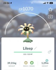 Shiny Lileep Pokemon Gen3 Go