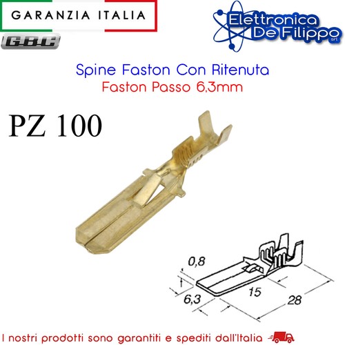 100 spine faston con ritenuta - con,