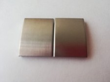 lotto 2 placchette prolunghe per  bracciali misura 15/16 mm in acciaio satinato 