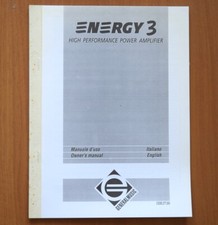 LEM ENERGY 3 Manuale ITALIANO + ENGLISH Manuale istruzioni Owner's manual GEM