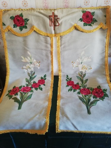 Antico paramento sacro dipinto - paramento,