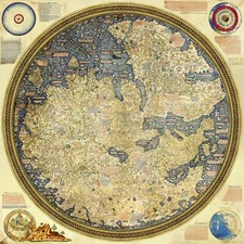 Poster Arte Parete Mappa Mondo