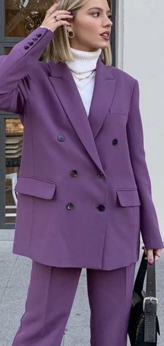 Blazer doppiopetto zara - blazer, viola