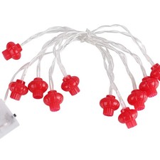 1.5M 10 LED Red Lantern