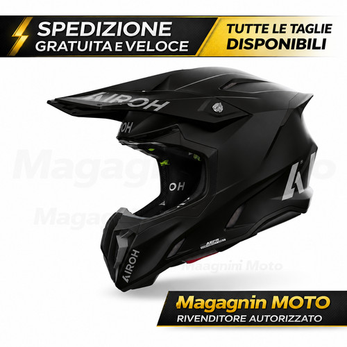 Airoh twist black - black, casco