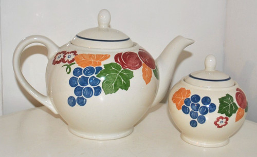 Staffordshire chianti teapot - staffordshire,
