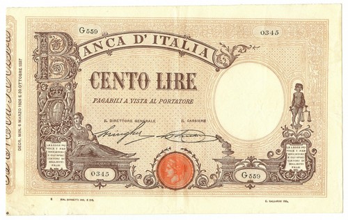 100 lire barbetti - 100, b