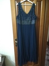 Abito Donna Da Cerimonia Firmato Calibrato TG. 22 blu con brillantini 