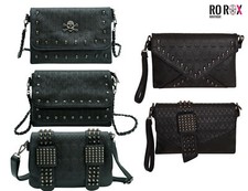 Borsa Ro Rox Skull tracolla donna borchie tracolla punk gotica borchie PU borsetta