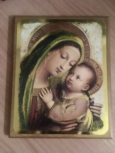 Quadro legno madonna con - madonna,
