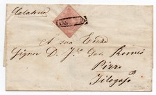 1859 Napoli Annullamenti: Pizzo (Calabria)  punti 2 su Busta con 2 gr.