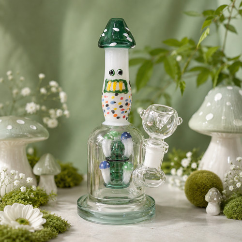 Bong vetro verde con - verde,