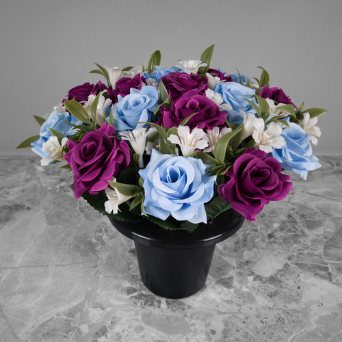 Vaso tomba fiori artificiali