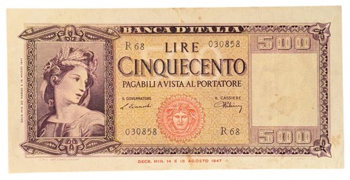 500 lire italia dm - lire,
