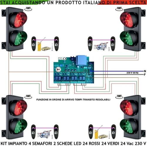 Kit impianto semafori luci - kit,
