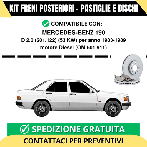 Kit freni posteriori per - kit,