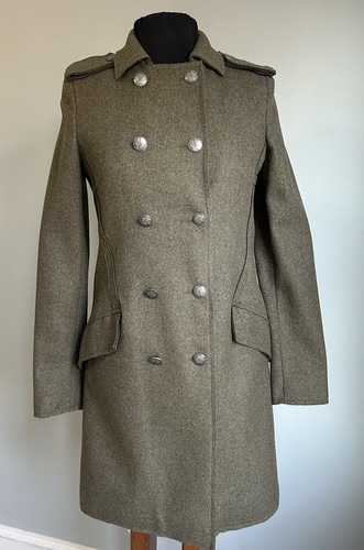 Cappotto donna lana verde chic