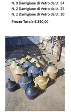 Damigiane vetro di diverse