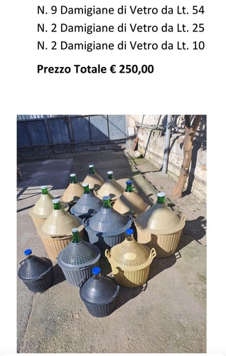Damigiane vetro diverse - di,