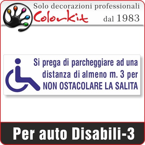 Adesivo pacheggiare distanza - adesivo,