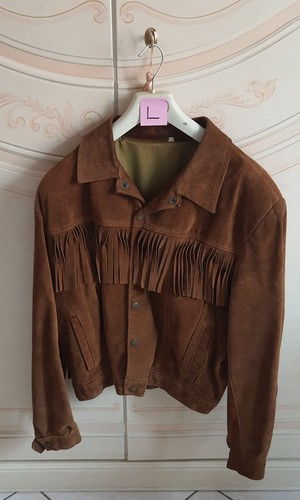 Giacca pelle frange donna - pelle,