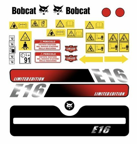 Bobcat e16 decalcomanie - e16,