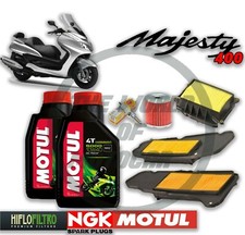 TAGLIANDO YAMAHA MAJESTY 400 2004 2007 2008 2009 KIT OLIO FILTRI CANDELA YP400