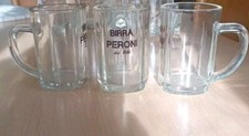 Servizio da 3 Boccali Vintage BIRRA PERONI anni 60  In Vetro Massiccio 