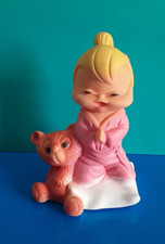 "CHICCO" Bambola di gomma vintage - " Bimbo che prega", altezza 17 cm.