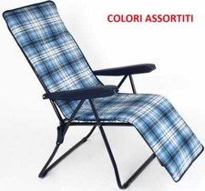 Sdraio Giardino Pieghevole Imbottita Sedia Prendisole Giardini del Re 902 Con
