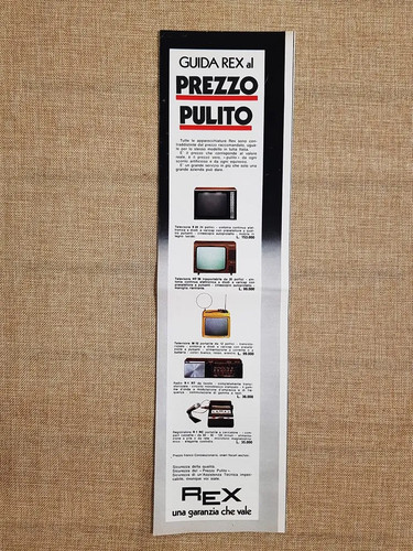 Apparecchi rex pubblicità - apparecchi,