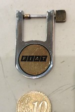 Portachiavi acciaio e oro 18 kt nuovo con stemma auto fiat
