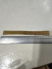 Bracciale Cinturino In Acciaio Inox Placcato In Oro Vintage 