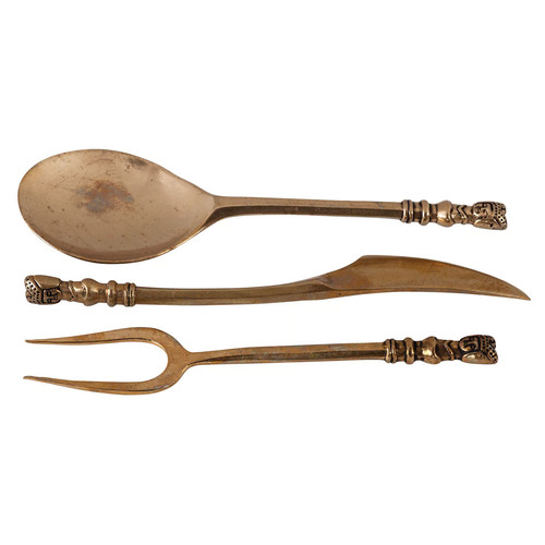 Set posate ottone - set,
