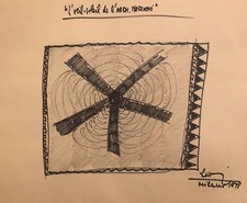 LATTANZI LUCIANO Pennarello su cartoncino Dimensioni 35x44 cm Anno 1978