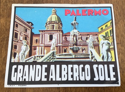 Etichetta per valigia vintage
