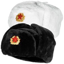 Russo Pelliccia Uschanka XS-XXL Cappello di Schapka Esercito Invernale Russland
