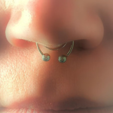 Finto piercing clip sul bracciale anello naso setto perline finto setto anell...