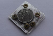 RARA !!! 100 LIRE 1972/ CON BARRA " MINERVA "  PERIZIATA GAUDENZI !!! RARA