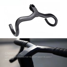 Manubrio bici da strada integrato abitacolo Di2 carbonio percorso interno barra opaca