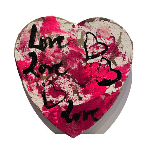 Quadro cuore rosa rosso