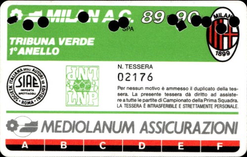 Biglietto stadio milan - ac,