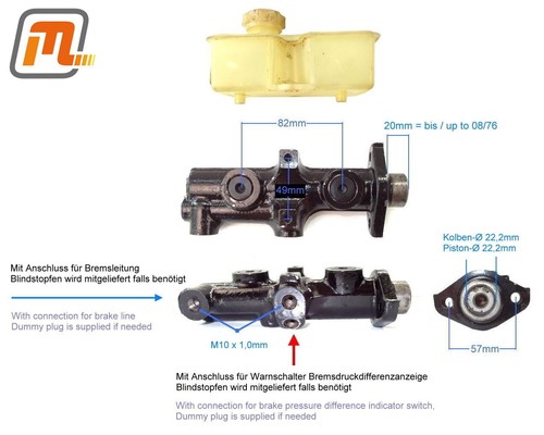 Cilindro freno principale ford - freno,