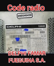 Code sblocco unlock radio