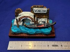 Figurina vintage Giovanni Moro Venezia miniatura Venezia Italia canale gondola firmata