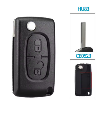 Guscio chiave peugeot 207 - guscio,